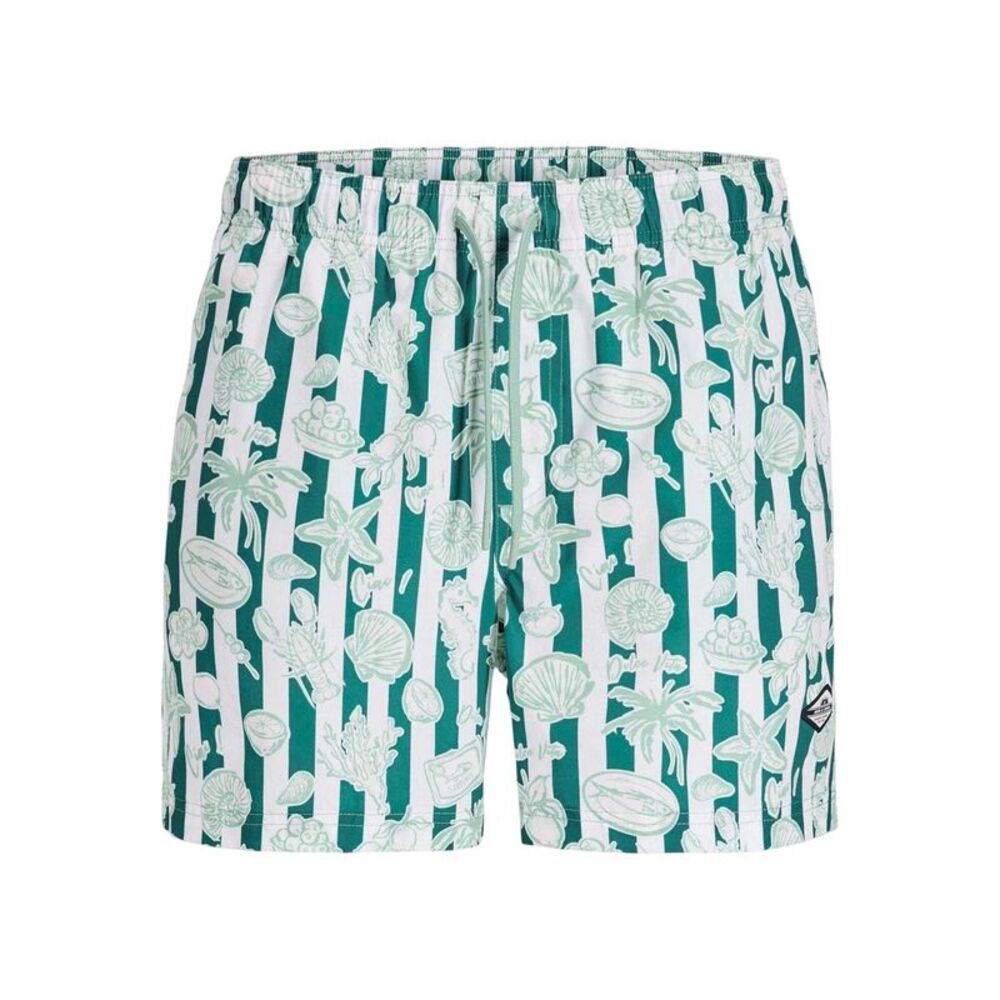 Jack And Jones Mens Seashell Swim Shorts / Green
